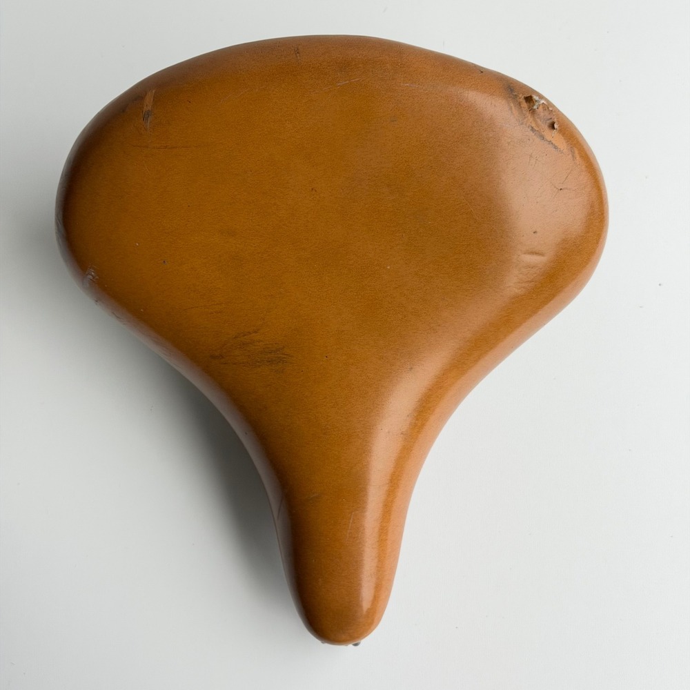 Vintage Persons Permaco 305 Bicycle Seat Brown Spring Saddle Retro Cruiser Bike